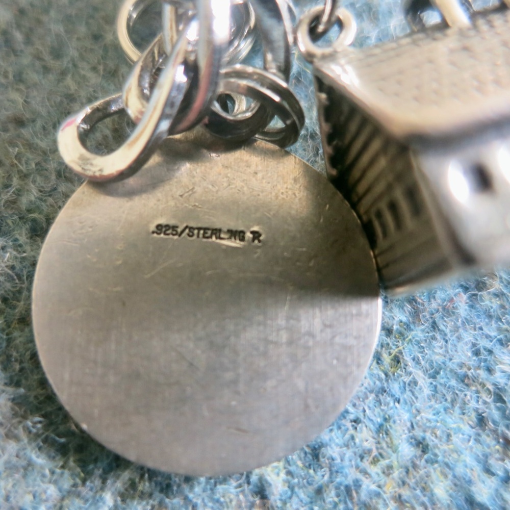 Sterling Silver Charm Bracelet and Charms - Picture 6 of 9
